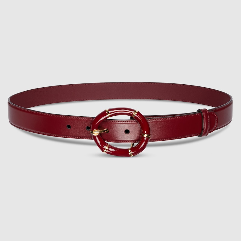 Belt with round bamboo buckle - Image 1